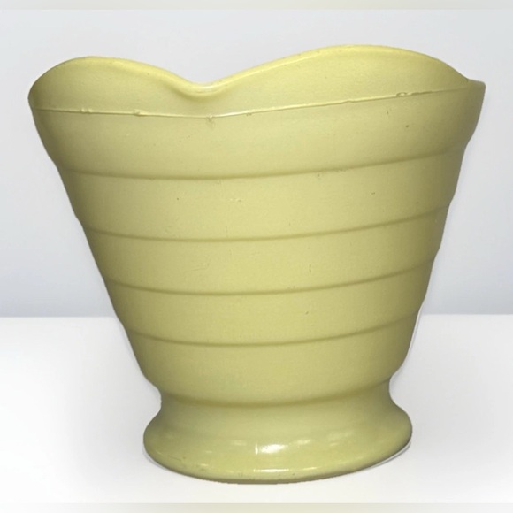 Hazel Atlas Depression Glass Platonite Moderntone Pastel Yellow Creamer Farm 3" - Picture 4 of 5